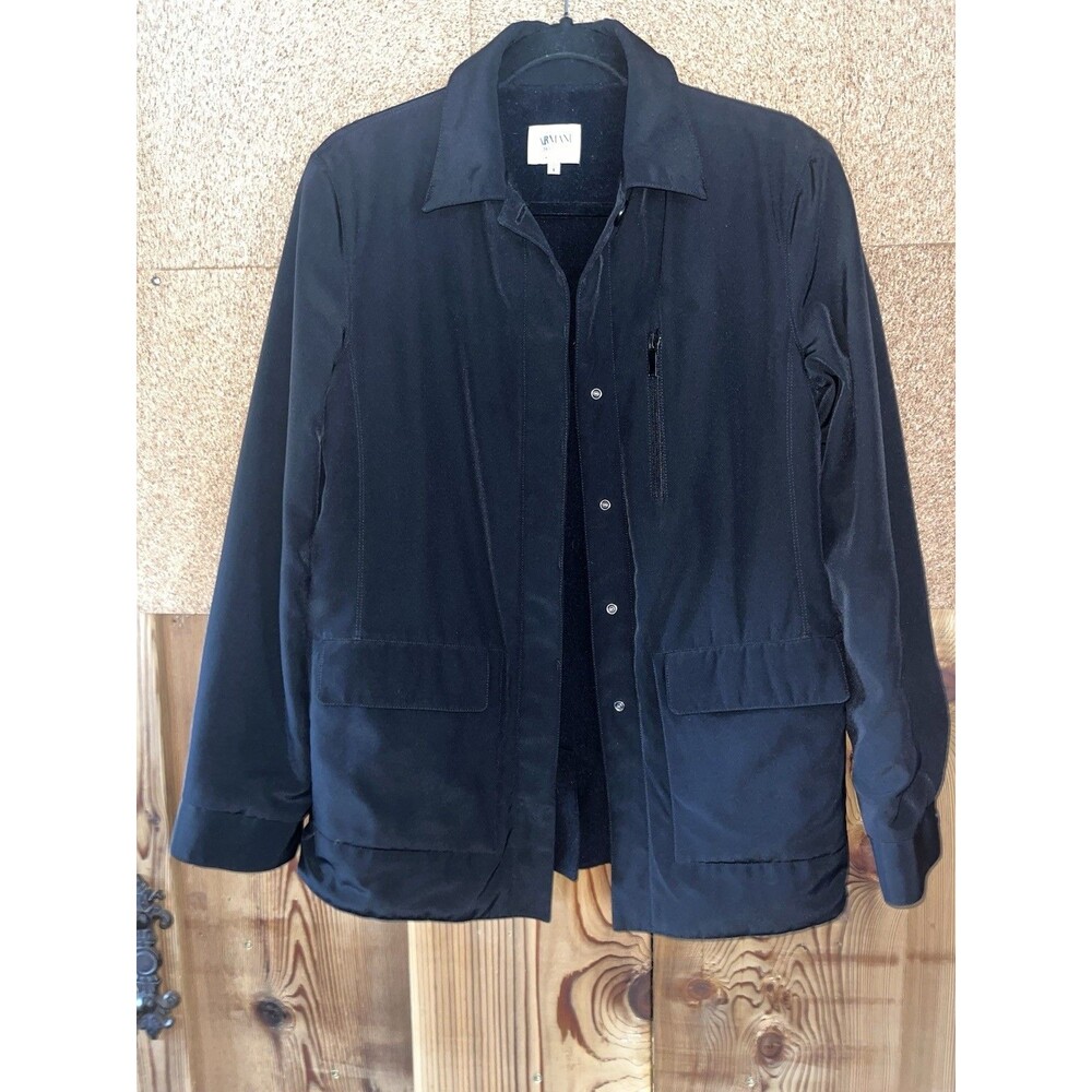 Armani Collezioni Womens Snap Up Warm Windbreaker Jacket Size 4